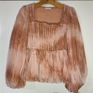 G.P.D. Smocked Top, Like New, Size S